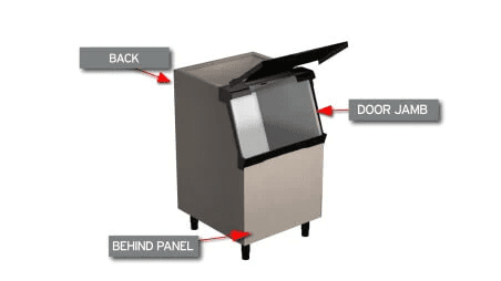 Ice maker model number location