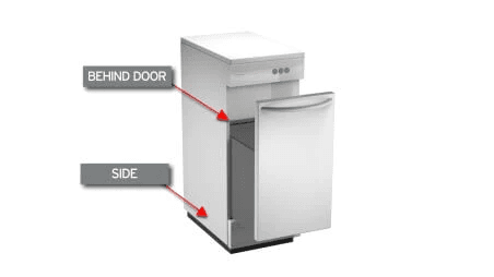 Trash compactor model number location