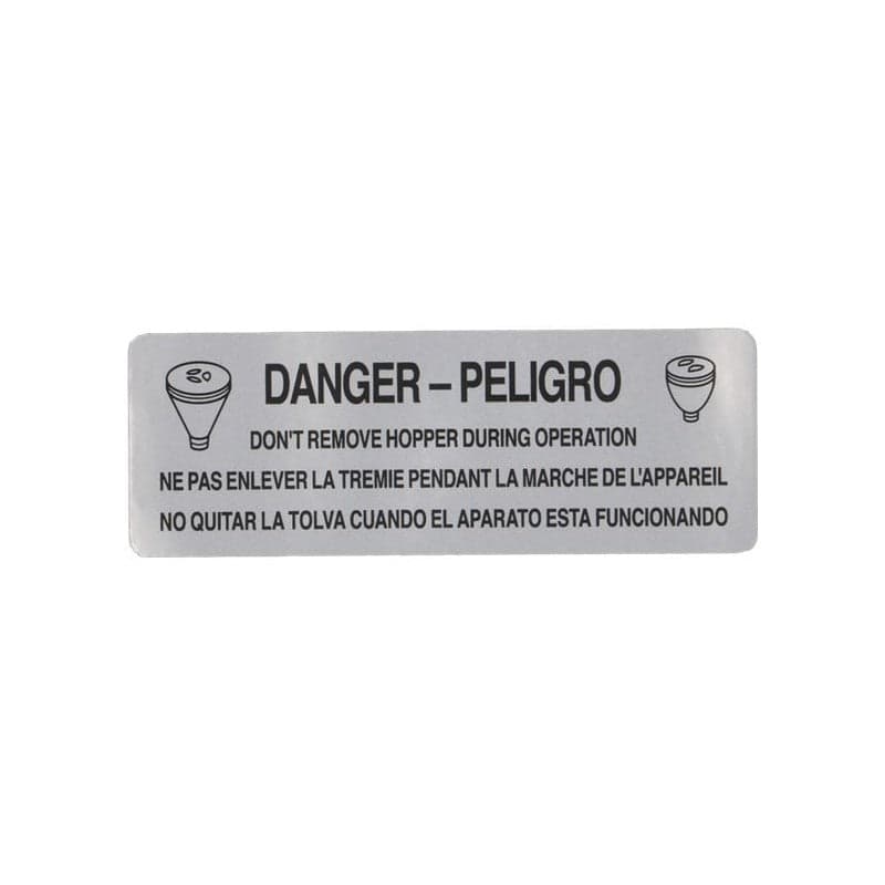 Caution-Hopper Label
