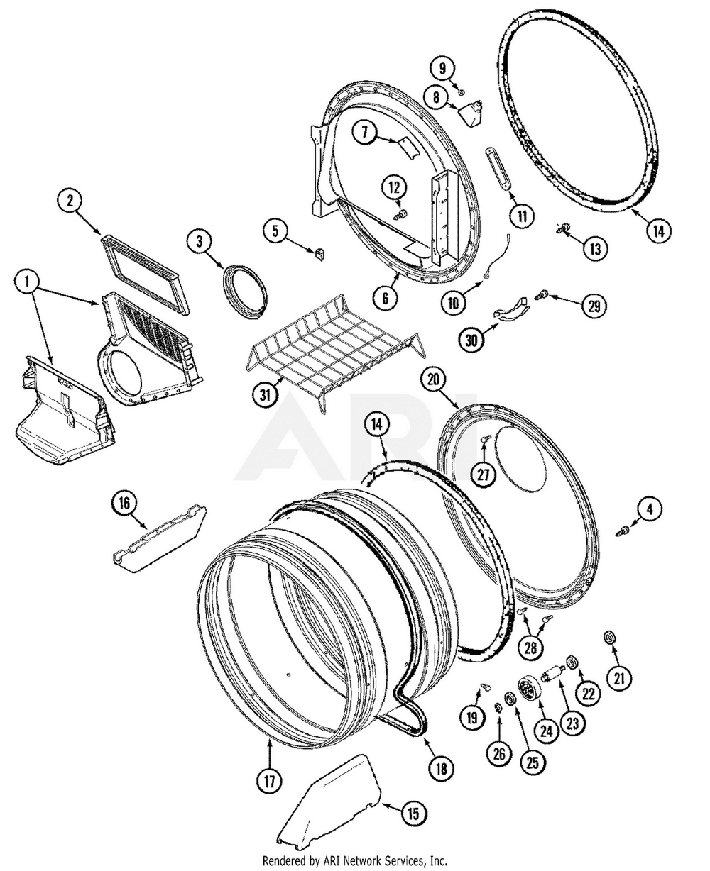 Maytag Drum Roller/Washer Assy. | Series 10 12001541