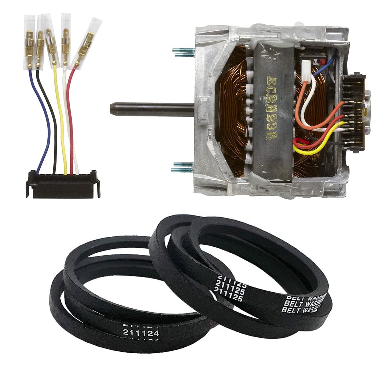 Whirlpool 12002351 12112425 Washer Motor & Belt Kit Replacement
