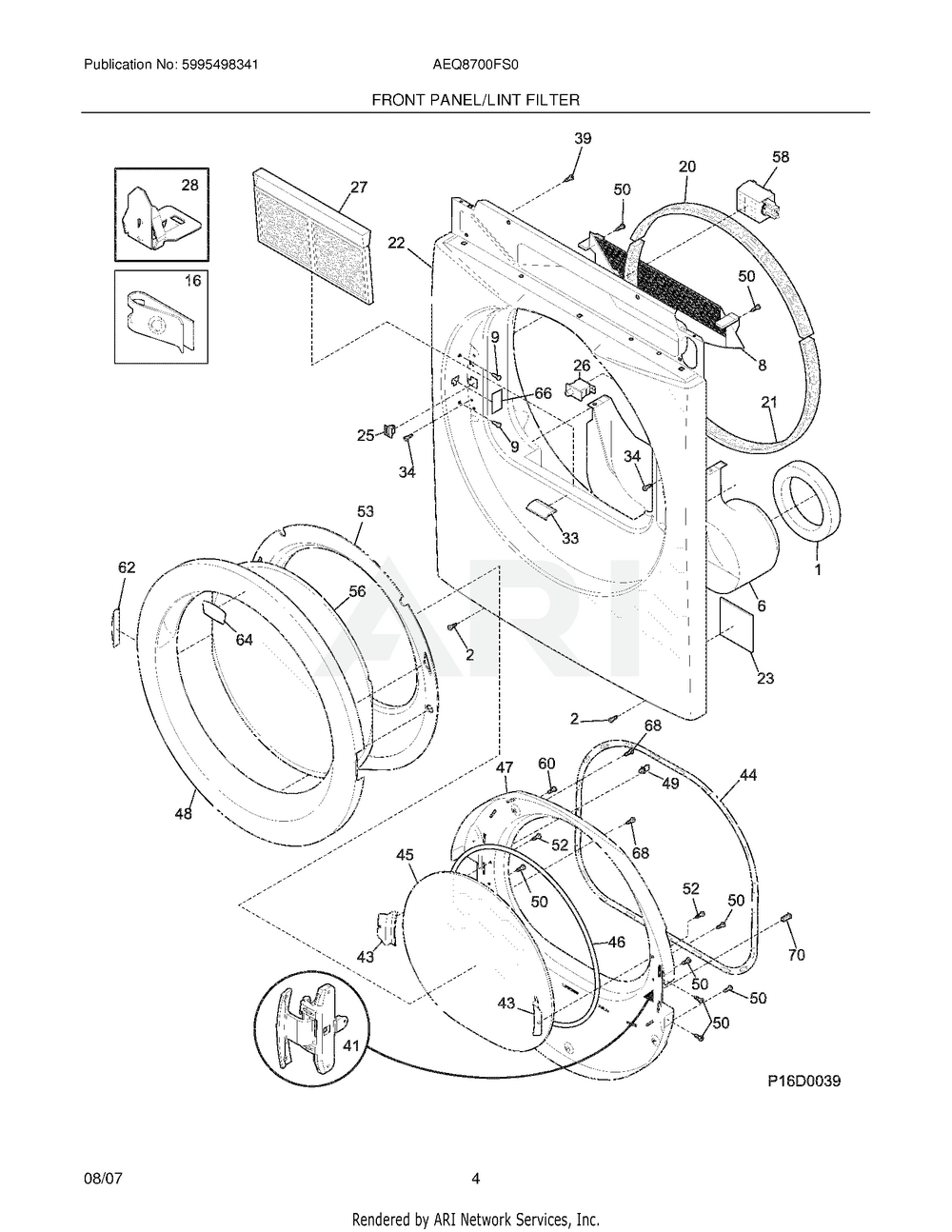 Electrolux Major Appliances Door Catch,upper 131658800