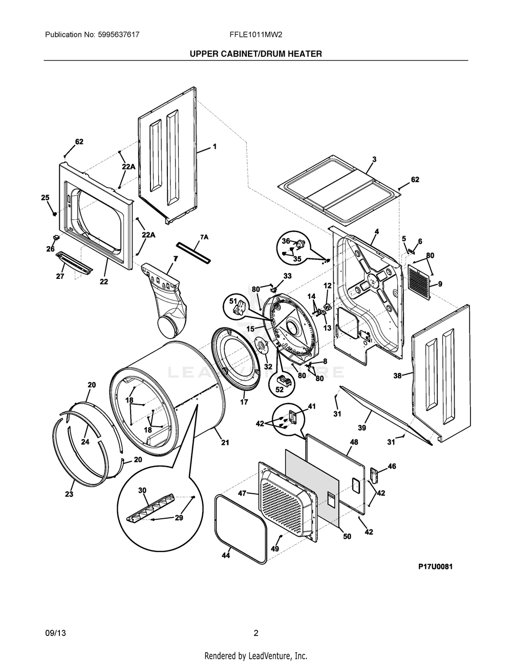 Electrolux Major Appliances Heater Asmy W/Housing, Elect W/Therm 137392700