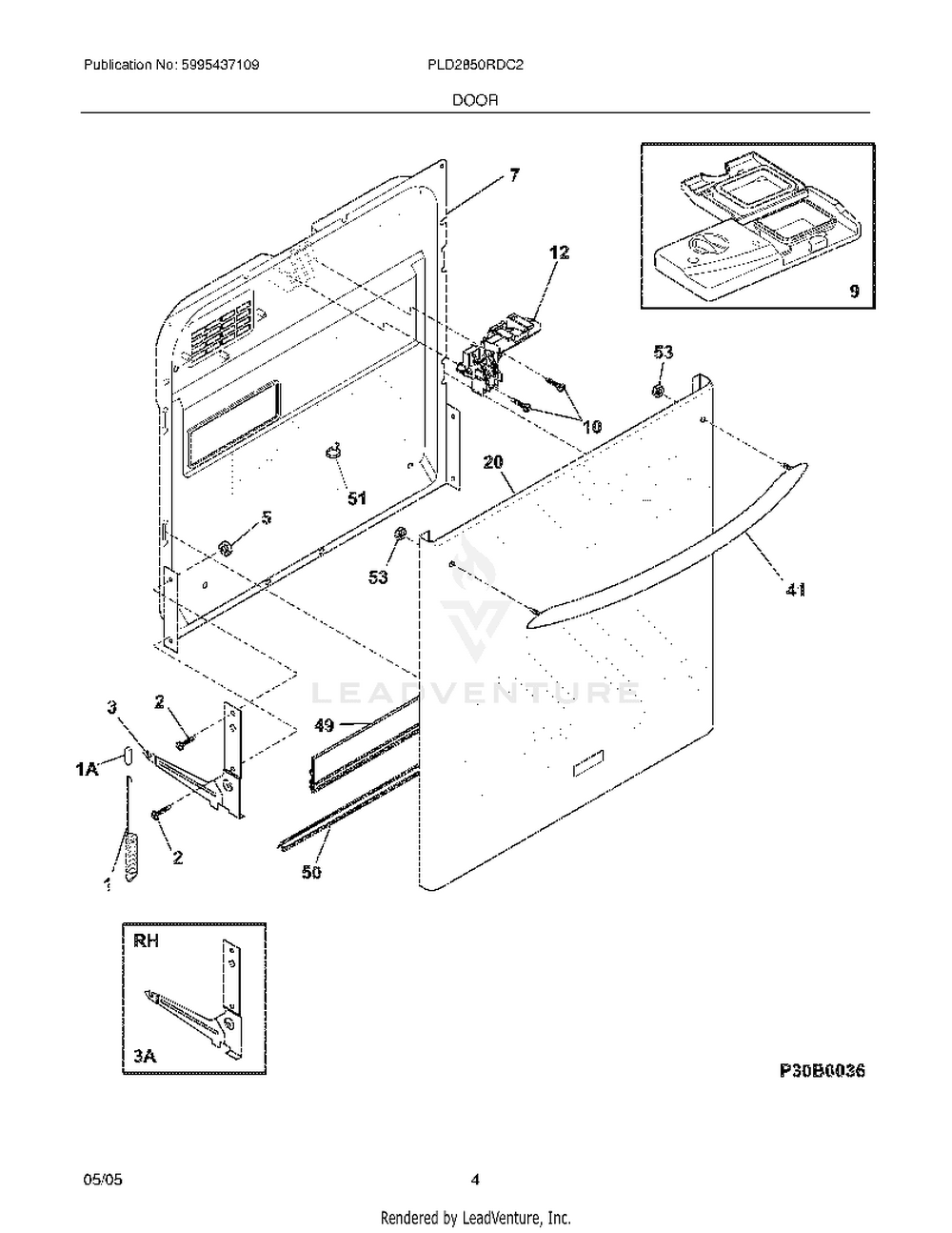 Electrolux Major Appliances Latch assy,white 154529401