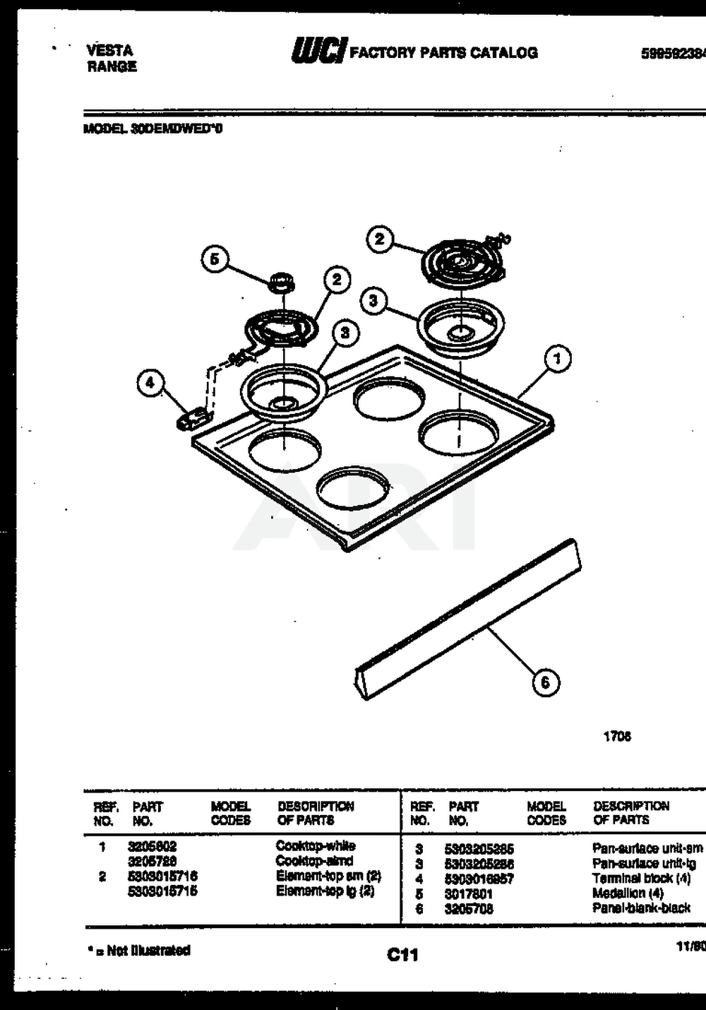 Electrolux Major Appliances Pan-surface element,chrome ,small/6 inch 316048414