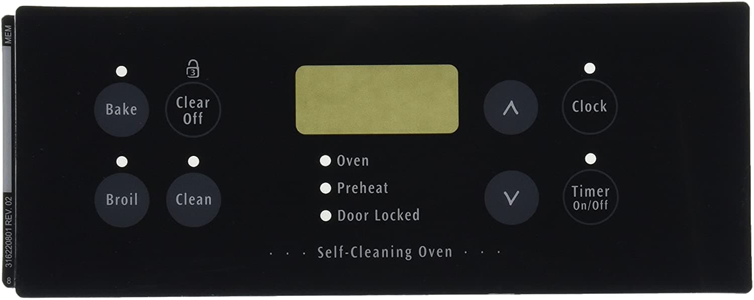 Frigidaire 316220801 Range Control Overlay Replacement