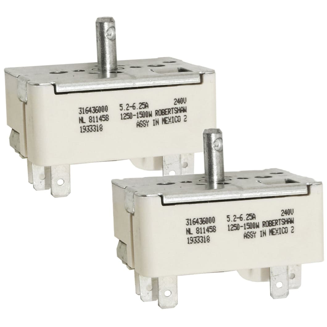 Frigidaire 316436000 (2 Pack) Range Burner Infinite Switch Replacement