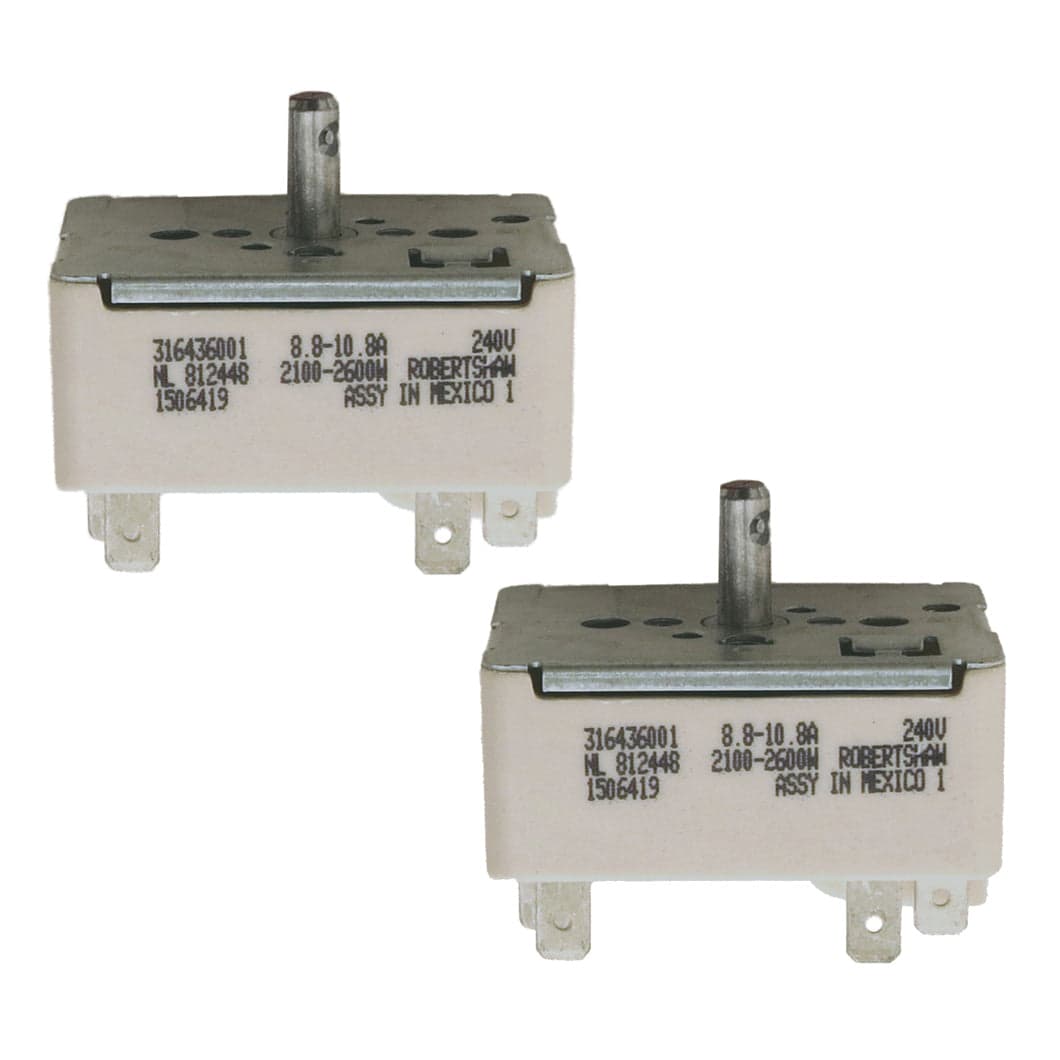 Frigidaire 316436001 (2 Pack) Range Infinite Switch Replacement