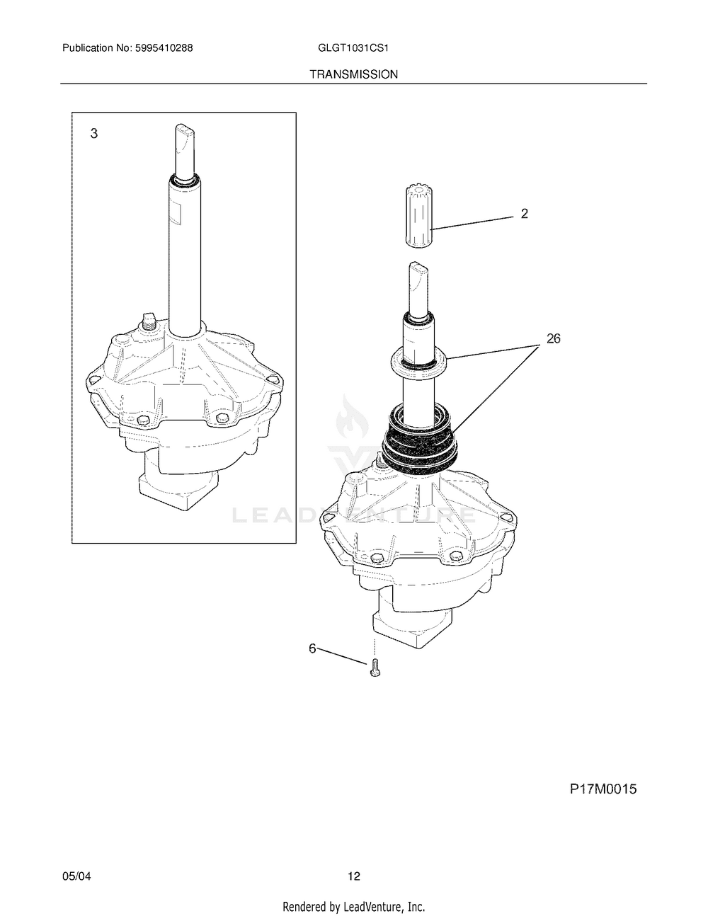 Electrolux Major Appliances Seal Assy,tub ,transmission 5303279394