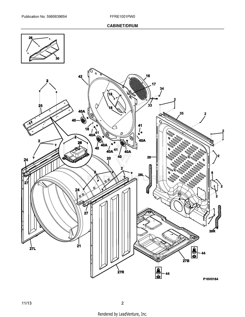 Electrolux Major Appliances Kit, Drum Roller, W/Hardware 5304523155
