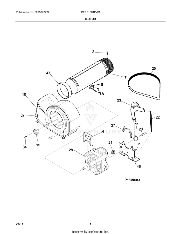 Frigidaire 05 - Motor 134693800