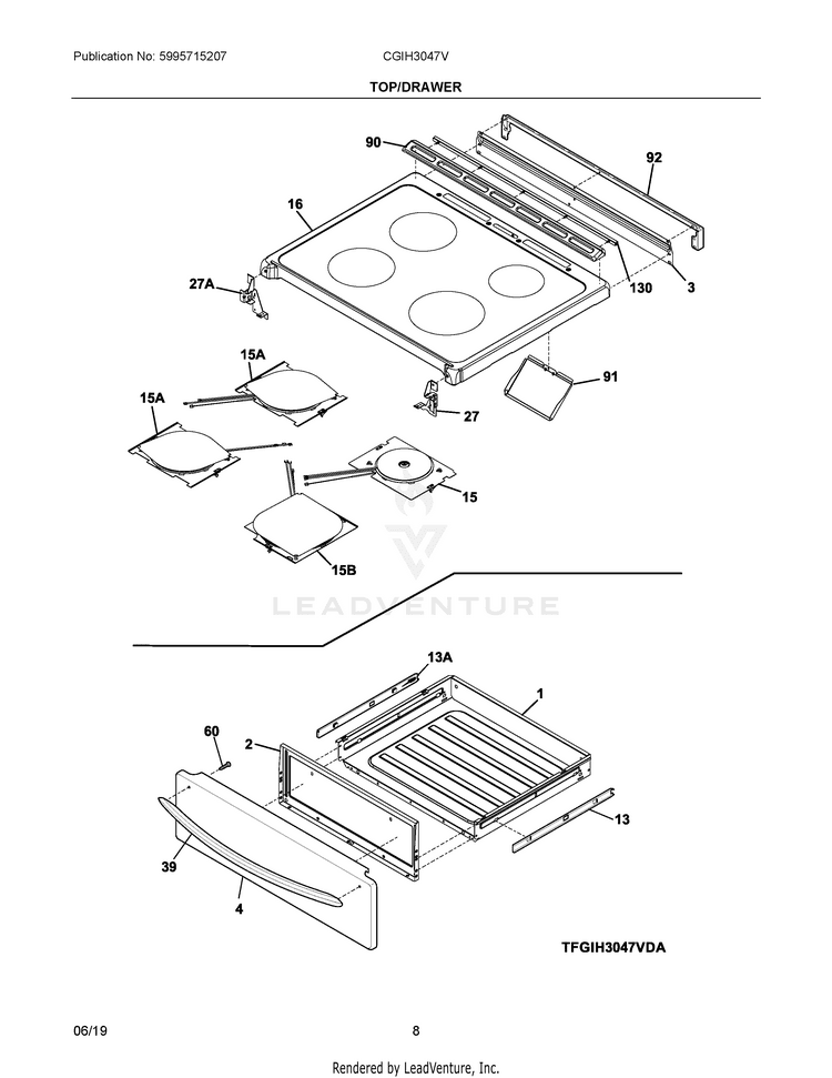Frigidaire 04 - Top/Drawer 5304414648