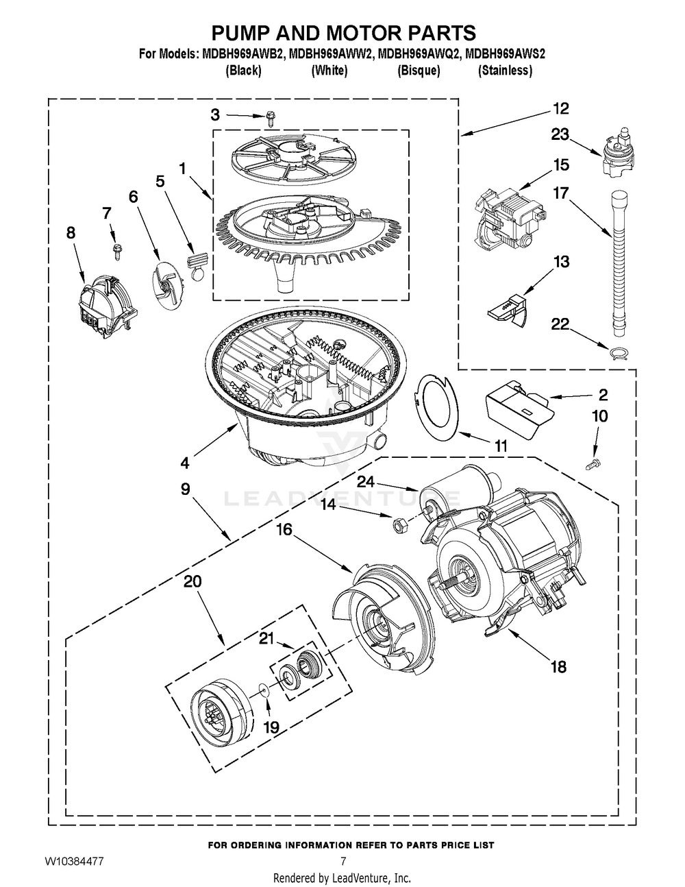 Whirlpool W10083957V Dishwasher Chopper Replacement