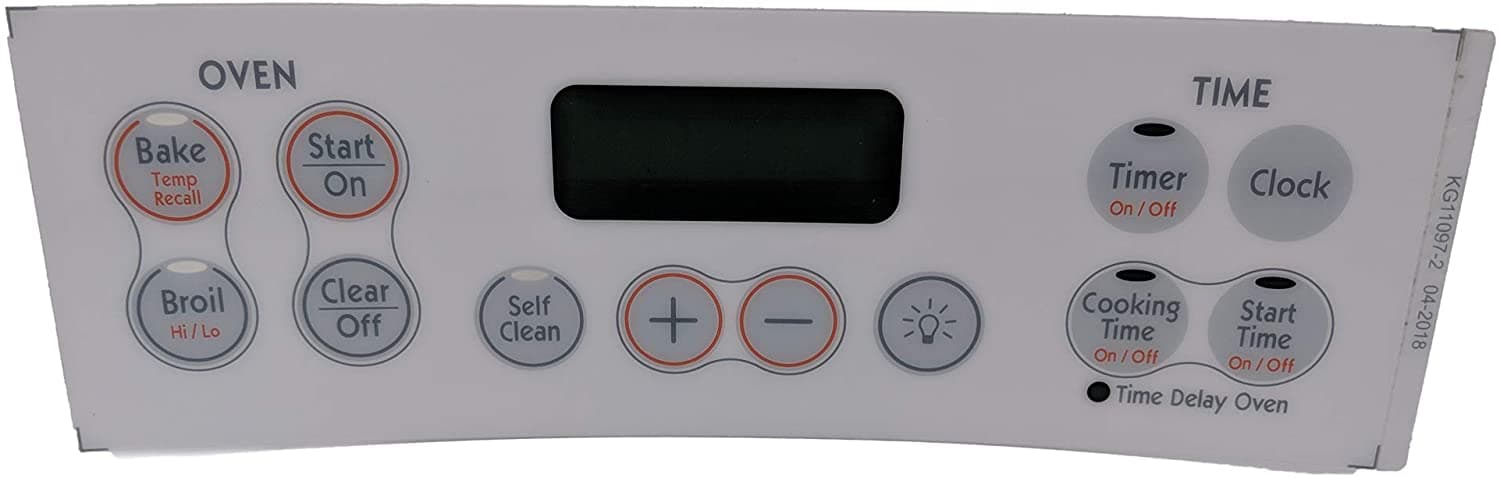 GE WB27K10170 Range Control Overlay Replacement