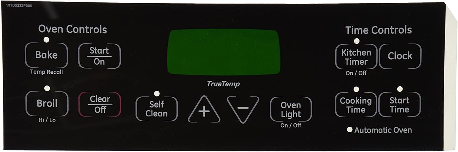 GE WB27T11005 Range Control Overlay Replacement