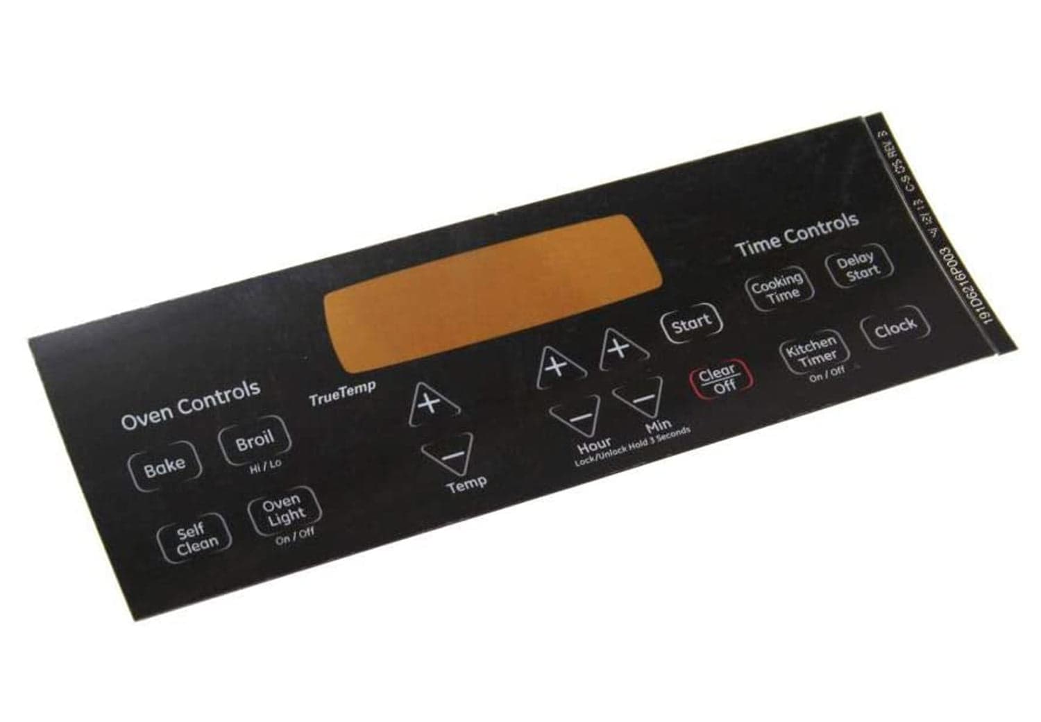 GE WB27T11229 Oven Control Overlay Replacement